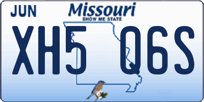 MO license plate XH5Q6S