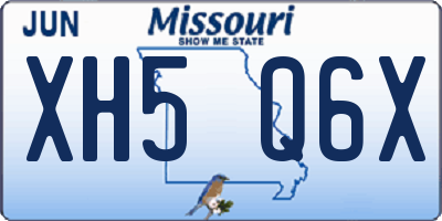 MO license plate XH5Q6X