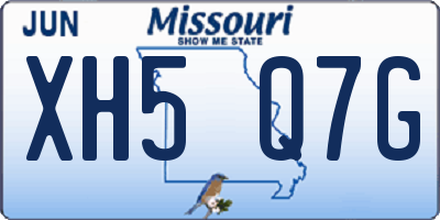 MO license plate XH5Q7G