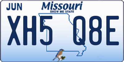 MO license plate XH5Q8E