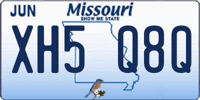MO license plate XH5Q8Q