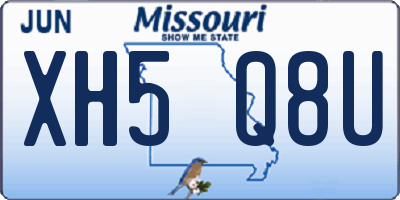 MO license plate XH5Q8U