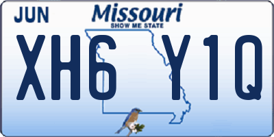 MO license plate XH6Y1Q
