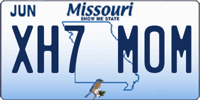 MO license plate XH7M0M