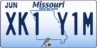 MO license plate XK1Y1M