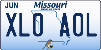 MO license plate XL0A0L