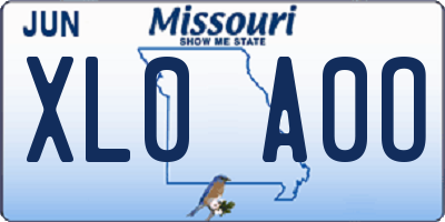 MO license plate XL0A0O