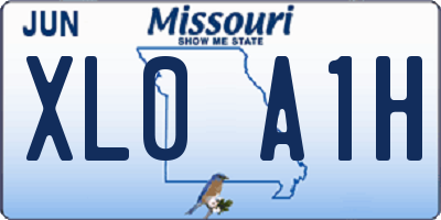 MO license plate XL0A1H