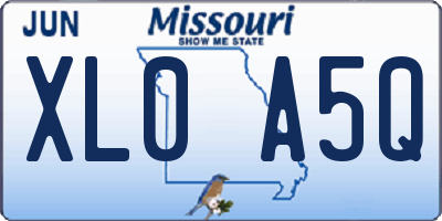 MO license plate XL0A5Q