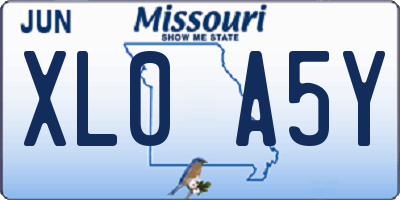 MO license plate XL0A5Y