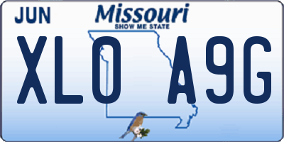 MO license plate XL0A9G