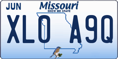 MO license plate XL0A9Q