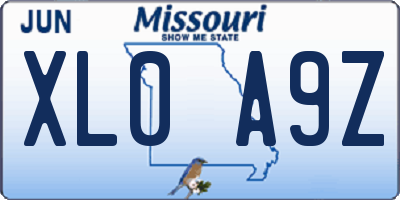 MO license plate XL0A9Z