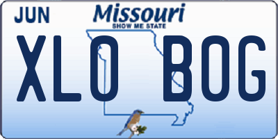 MO license plate XL0B0G