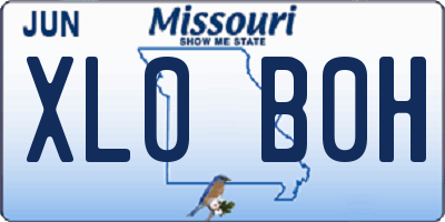 MO license plate XL0B0H