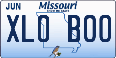 MO license plate XL0B0O