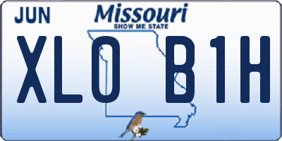 MO license plate XL0B1H