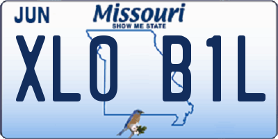 MO license plate XL0B1L