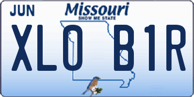 MO license plate XL0B1R