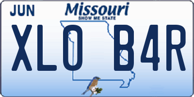 MO license plate XL0B4R