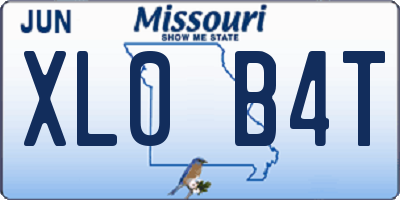 MO license plate XL0B4T