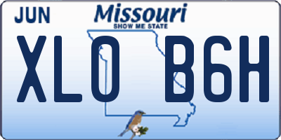 MO license plate XL0B6H