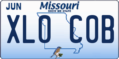 MO license plate XL0C0B