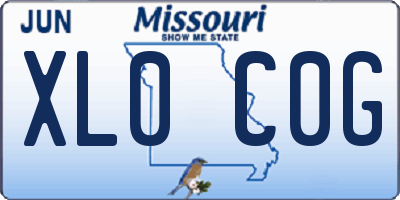 MO license plate XL0C0G