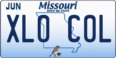 MO license plate XL0C0L