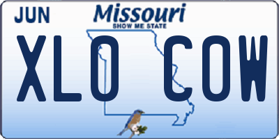 MO license plate XL0C0W