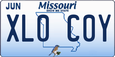 MO license plate XL0C0Y