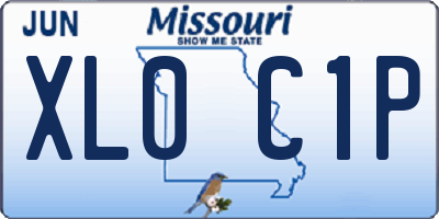 MO license plate XL0C1P