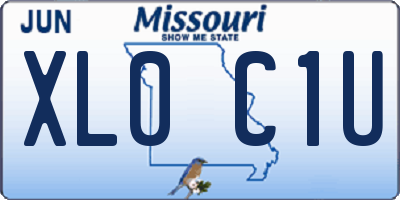 MO license plate XL0C1U