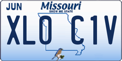 MO license plate XL0C1V