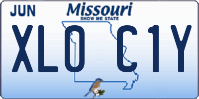 MO license plate XL0C1Y