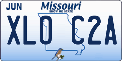 MO license plate XL0C2A