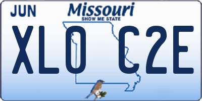 MO license plate XL0C2E