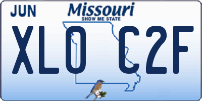 MO license plate XL0C2F