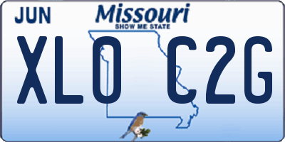 MO license plate XL0C2G