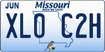 MO license plate XL0C2H