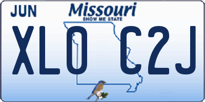 MO license plate XL0C2J