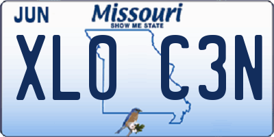 MO license plate XL0C3N