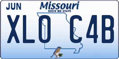 MO license plate XL0C4B