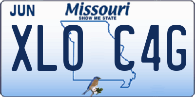 MO license plate XL0C4G
