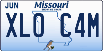 MO license plate XL0C4M