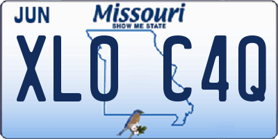 MO license plate XL0C4Q