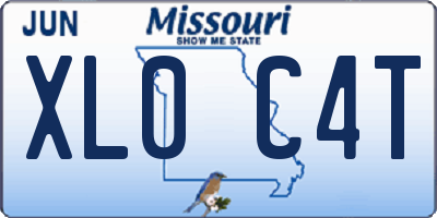 MO license plate XL0C4T