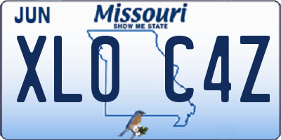 MO license plate XL0C4Z