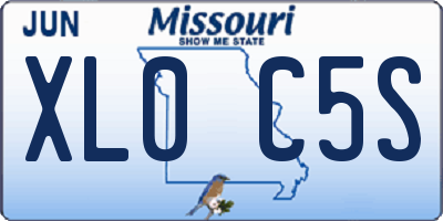 MO license plate XL0C5S