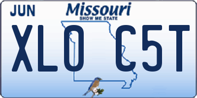 MO license plate XL0C5T